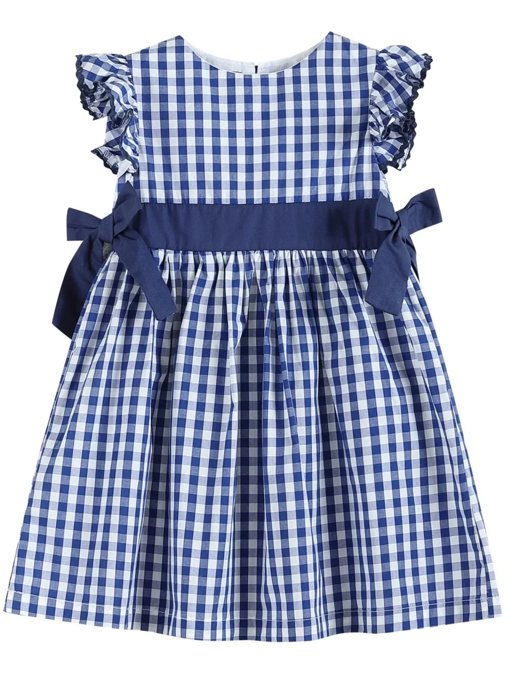 Lil Cactus Girls Royal Blue and White Gingham A-Line Dress Size 4T